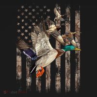 Duck Hunter American Flag Waterfowl Hunting Camouflage Women's Hoodie thumb 2