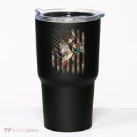 Duck Hunter American Flag Waterfowl Hunting Camouflage Tumbler thumb 0