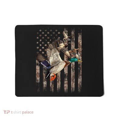 Duck Hunter American Flag Waterfowl Hunting Camouflage Mousepad