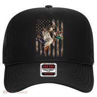 Duck Hunter American Flag Waterfowl Hunting Camouflage Hat thumb 0