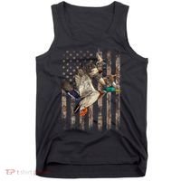 Duck Hunter American Flag Waterfowl Hunting Camouflage Tank Top thumb 0