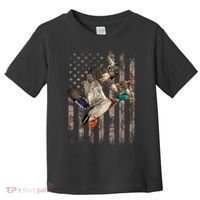 Duck Hunter American Flag Waterfowl Hunting Camouflage Toddler T-Shirt thumb 0