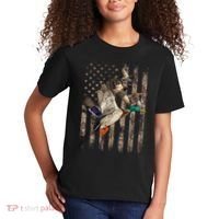 Duck Hunter American Flag Waterfowl Hunting Camouflage Kids T-Shirt thumb 2
