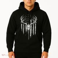 Deer Hunting American Flag Bowhunting Whitetail Bow Hunter Hoodie thumb 2