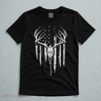 Deer Hunting American Flag Bowhunting Whitetail Bow Hunter T-Shirt thumb 5
