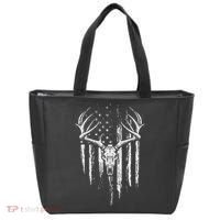 Deer Hunting American Flag Bowhunting Whitetail Bow Hunter Tote Bag thumb 0