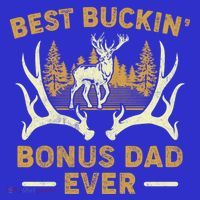 Deer Hunting Best Buckin Bonus Dad Ever Hunting Fathers Day Gift Kids Sweatshirt thumb 2