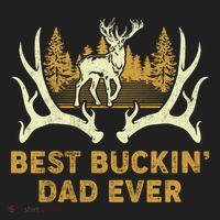 Deer Hunting Best Buckin Dad Ever Hunting Fathers Day Gift Golf Towel thumb 3