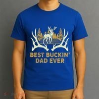 Deer Hunting Best Buckin Dad Ever Hunting Fathers Day Gift T-Shirt thumb 3