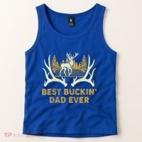 Deer Hunting Best Buckin Dad Ever Hunting Fathers Day Gift Tank Top thumb 2