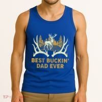 Deer Hunting Best Buckin Dad Ever Hunting Fathers Day Gift Tank Top thumb 3