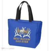 Deer Hunting Best Buckin Dad Ever Hunting Fathers Day Gift Tote Bag thumb 3