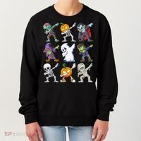 Dabbing Halloween Boys Skeleton Zombie Scary Pumpkin Mummy Women's Sweatshirt thumb 0