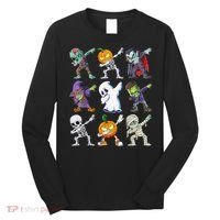 Dabbing Halloween Boys Skeleton Zombie Scary Pumpkin Mummy Long Sleeve Shirt thumb 0