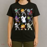 Dabbing Halloween Boys Skeleton Zombie Scary Pumpkin Mummy T-Shirt thumb 4