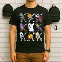 Dabbing Halloween Boys Skeleton Zombie Scary Pumpkin Mummy T-Shirt thumb 6