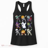 Dabbing Halloween Boys Skeleton Zombie Scary Pumpkin Mummy Women's Tank Top thumb 0