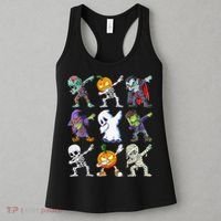Dabbing Halloween Boys Skeleton Zombie Scary Pumpkin Mummy Women's Tank Top thumb 3