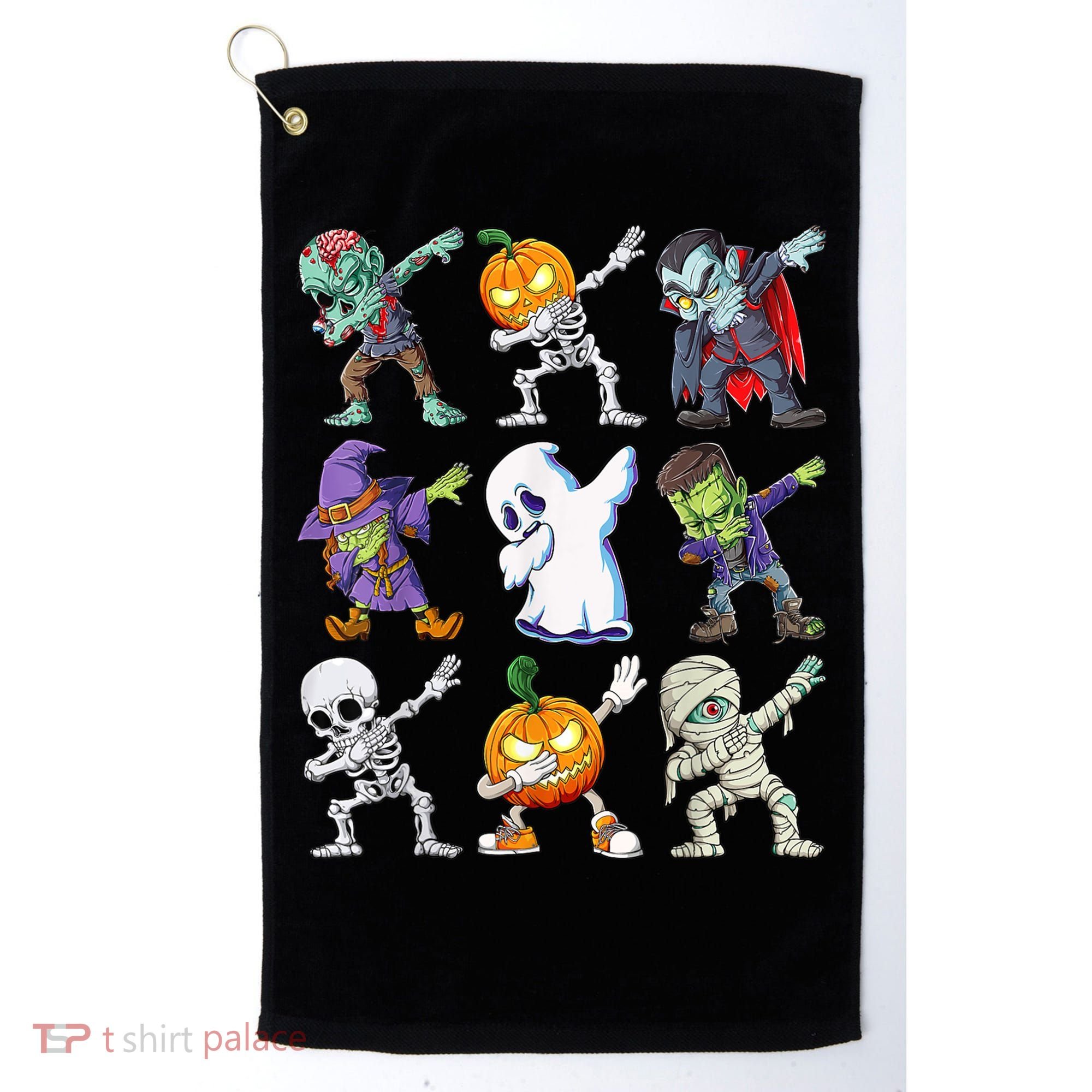 Dabbing Halloween Boys Skeleton Zombie Scary Pumpkin Mummy Golf Towel