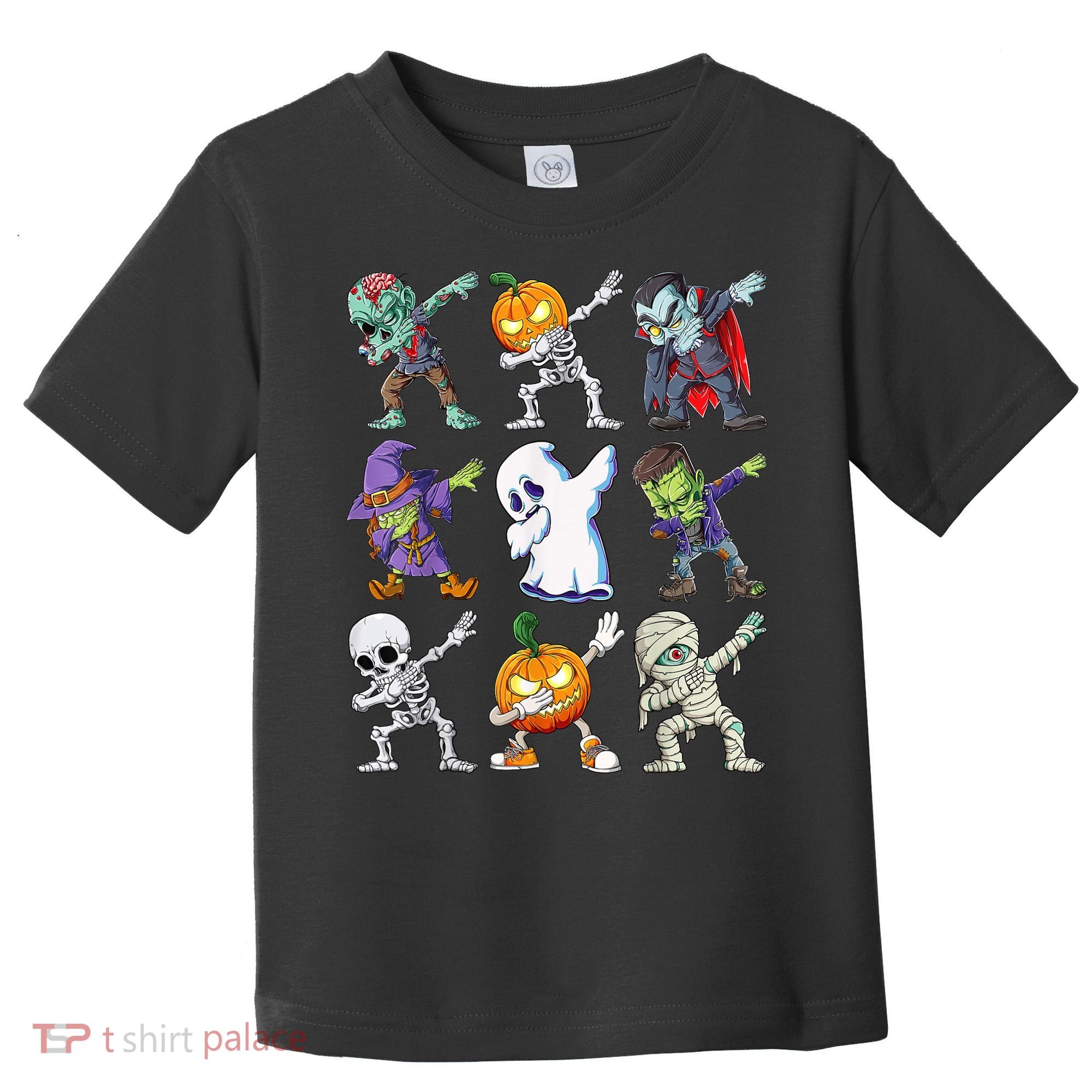 Dabbing Halloween Boys Skeleton Zombie Scary Pumpkin Mummy Toddler T-Shirt