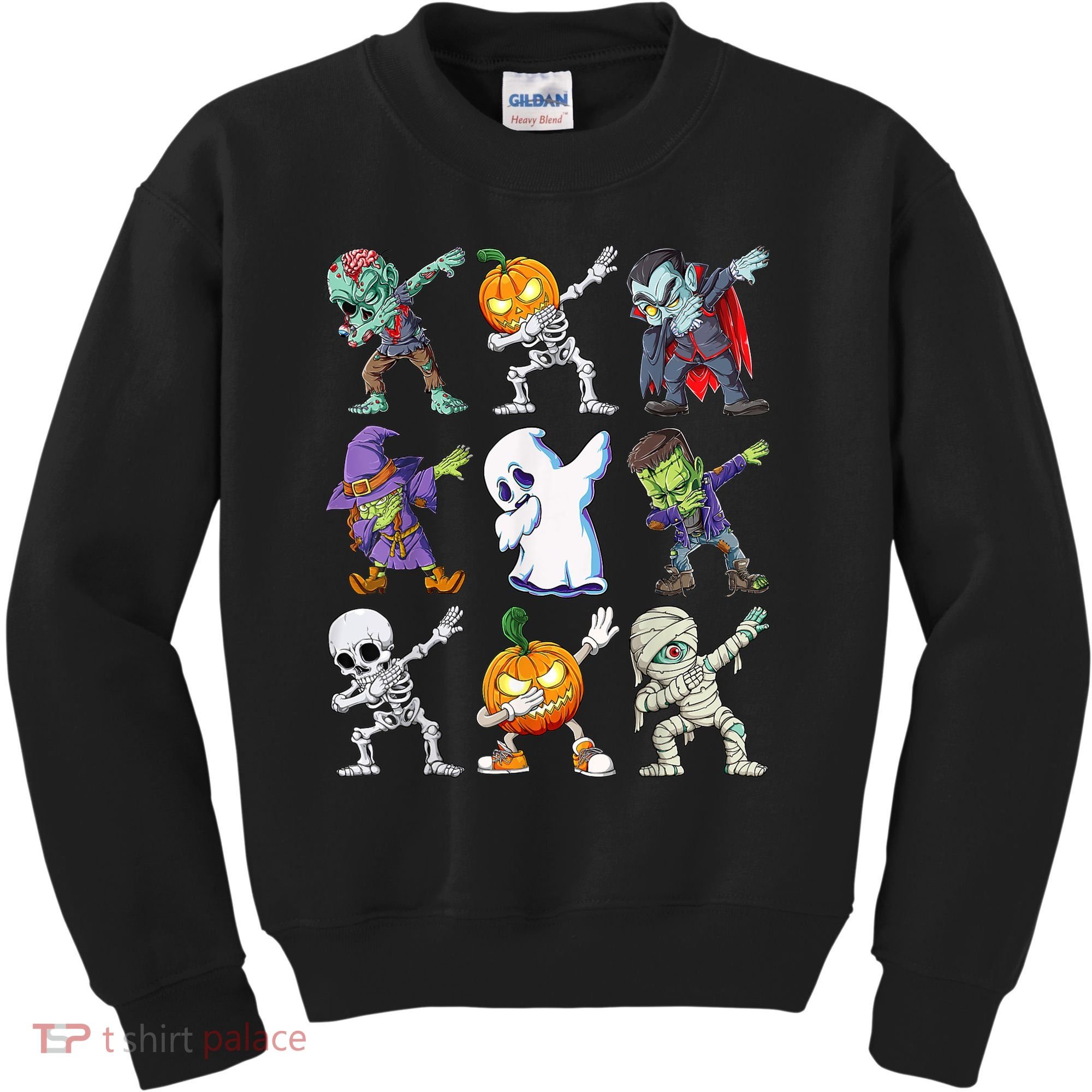 Dabbing Halloween Boys Skeleton Zombie Scary Pumpkin Mummy Kids Sweatshirt