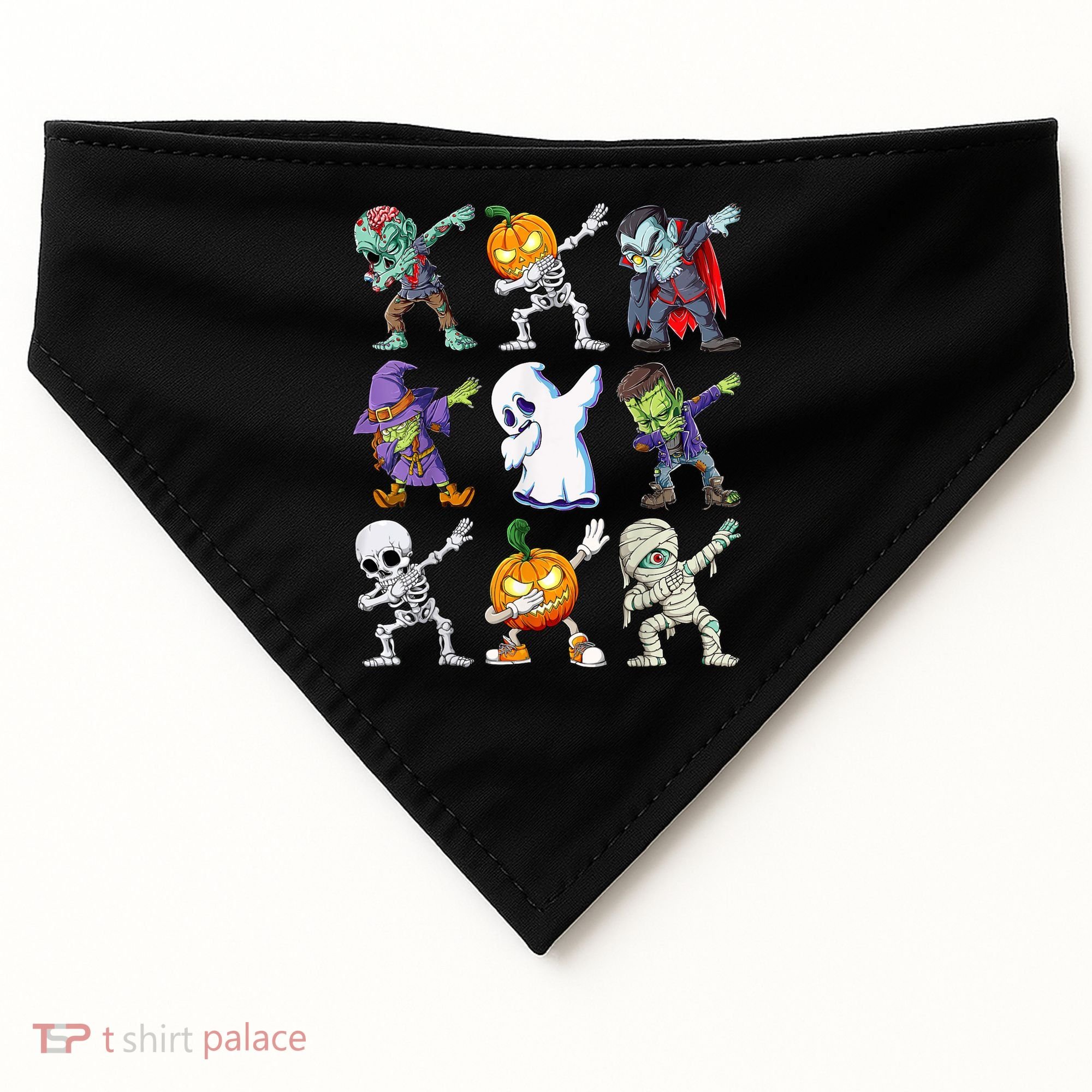 Dabbing Halloween Boys Skeleton Zombie Scary Pumpkin Mummy USA-Made Doggie Bandana