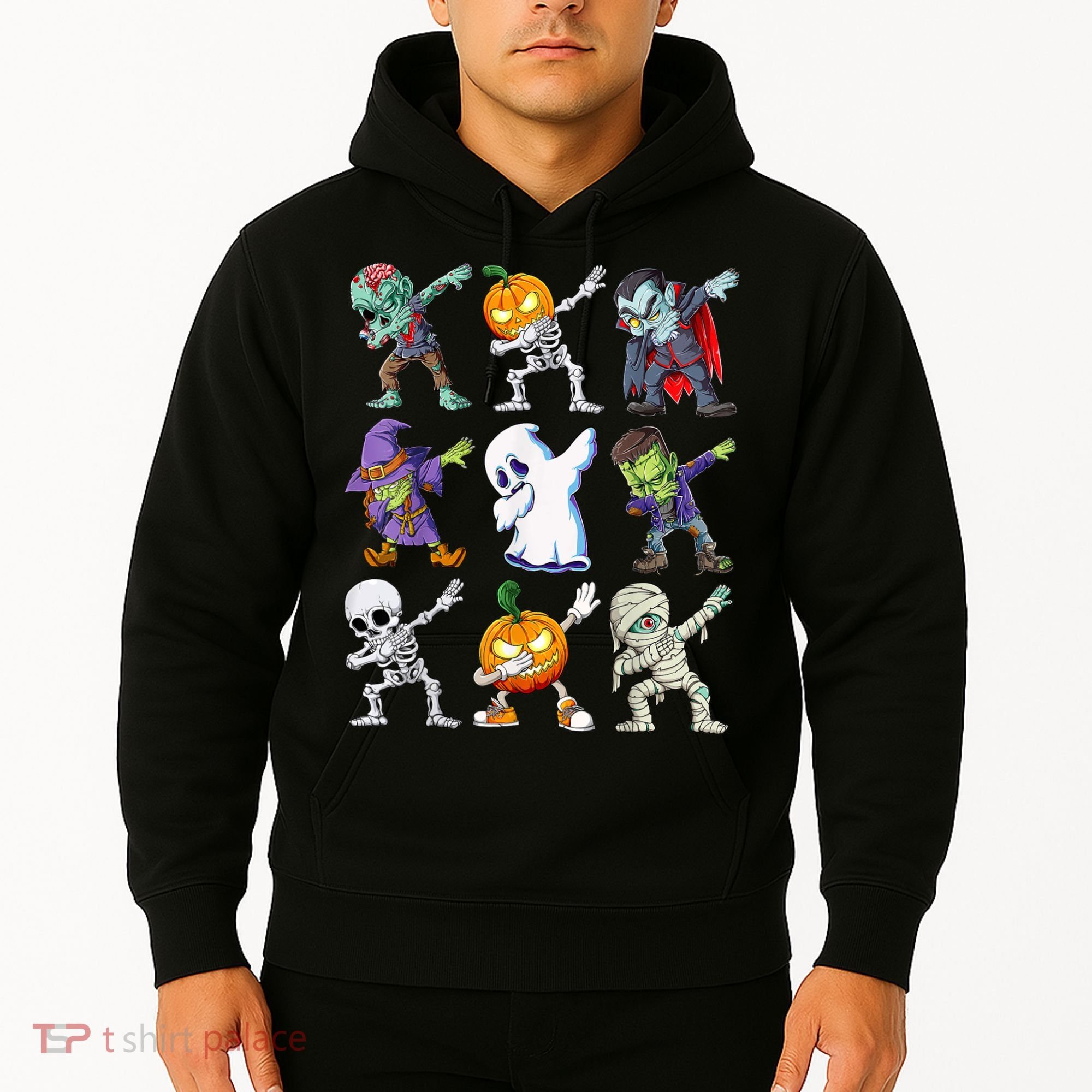 Dabbing Halloween Boys Skeleton Zombie Scary Pumpkin Mummy Hoodie