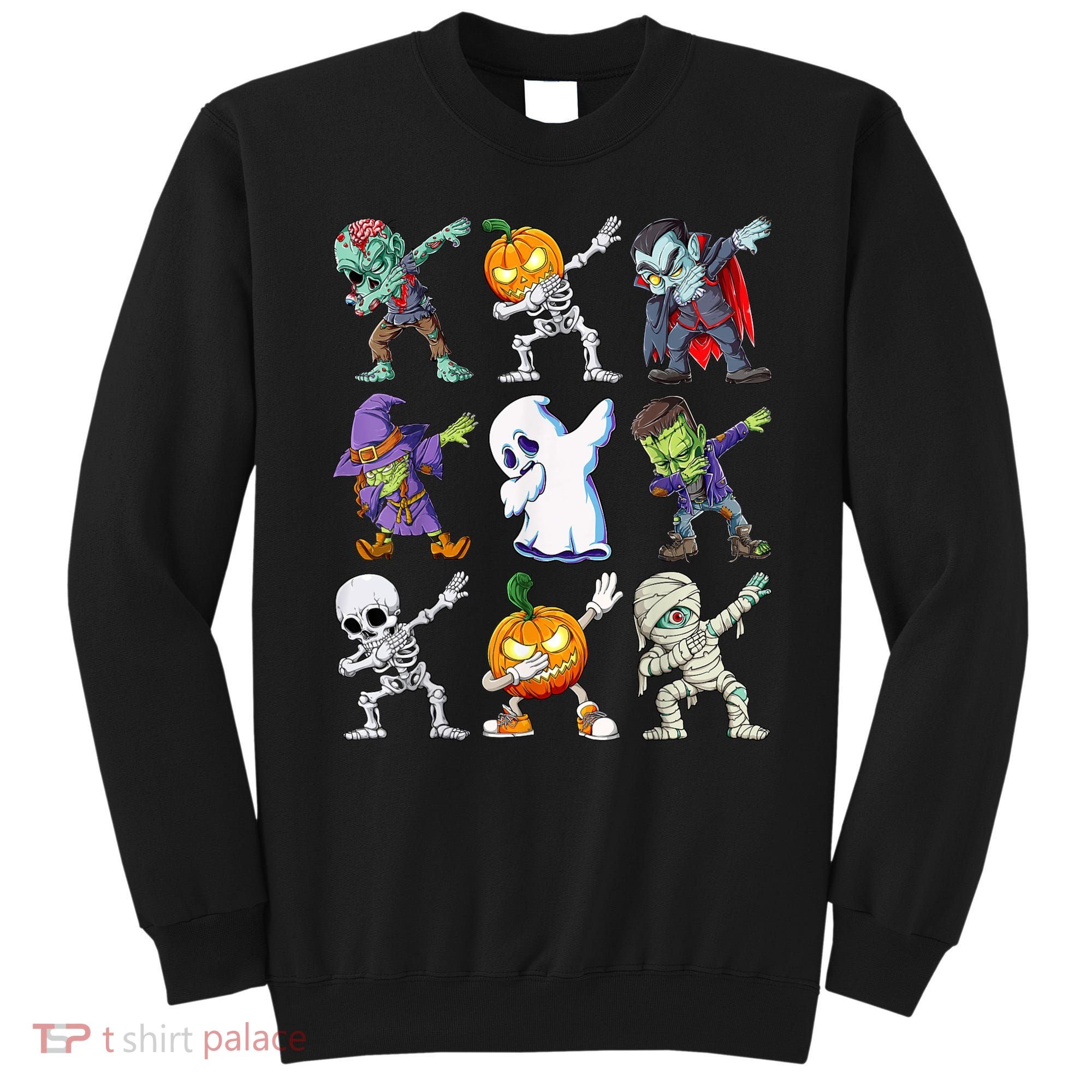 Dabbing Halloween Boys Skeleton Zombie Scary Pumpkin Mummy Sweatshirt