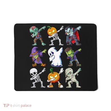 Dabbing Halloween Boys Skeleton Zombie Scary Pumpkin Mummy Mousepad