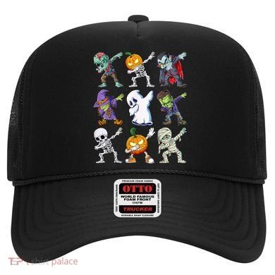 Dabbing Halloween Boys Skeleton Zombie Scary Pumpkin Mummy Hat