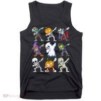 Dabbing Halloween Boys Skeleton Zombie Scary Pumpkin Mummy Tank Top thumb 0