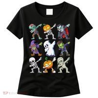 Dabbing Halloween Boys Skeleton Zombie Scary Pumpkin Mummy Women's T-Shirt thumb 0