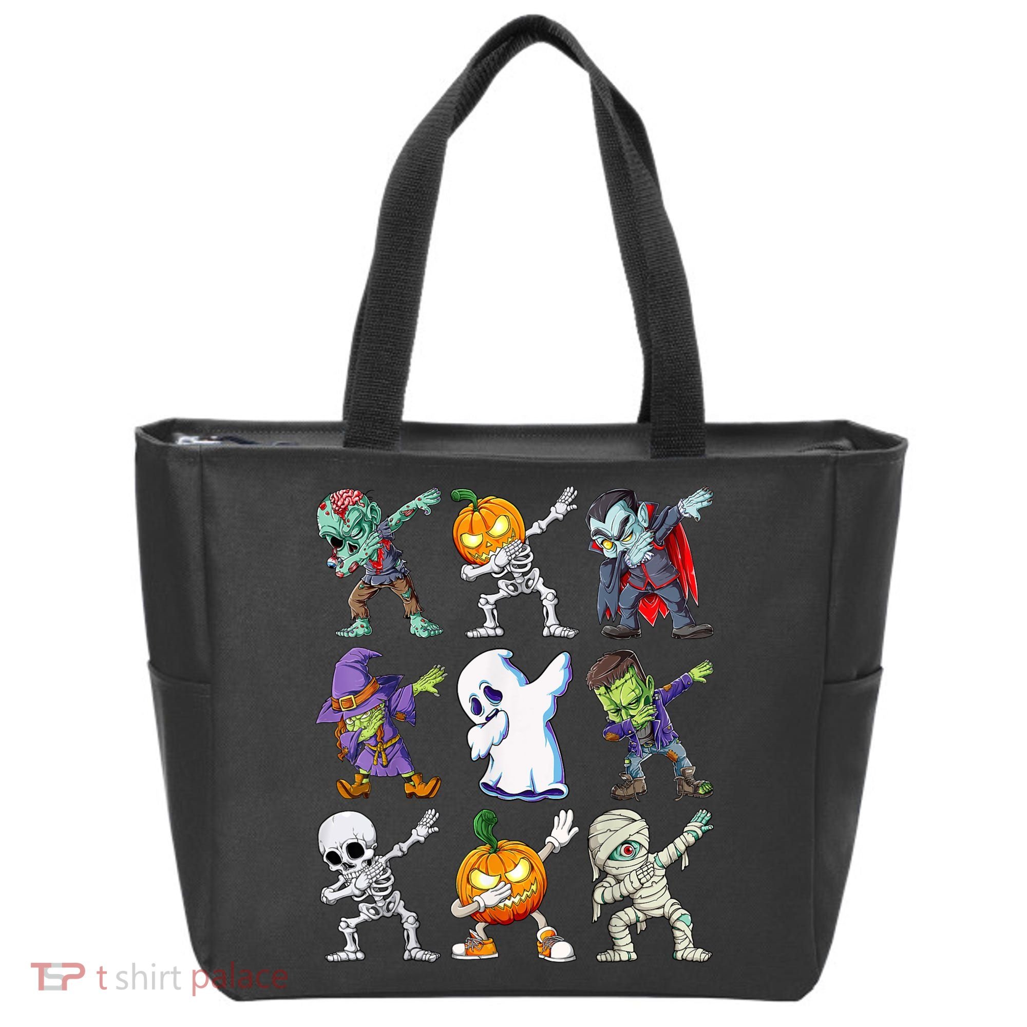 Dabbing Halloween Boys Skeleton Zombie Scary Pumpkin Mummy Tote Bag
