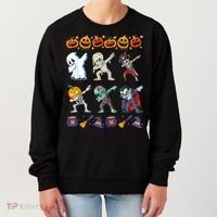 Dabbing Halloween Boys Skeleton Zombie Scary Pumpkin Mummy Women's Sweatshirt thumb 0