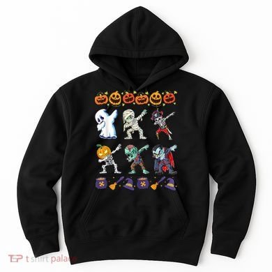Dabbing Halloween Boys Skeleton Zombie Scary Pumpkin Mummy Hoodie