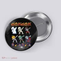 Dabbing Halloween Boys Skeleton Zombie Scary Pumpkin Mummy Button thumb 0