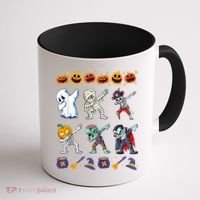 Dabbing Halloween Boys Skeleton Zombie Scary Pumpkin Mummy Coffee Mug thumb 1