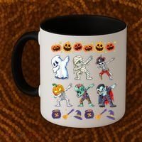 Dabbing Halloween Boys Skeleton Zombie Scary Pumpkin Mummy Coffee Mug thumb 2