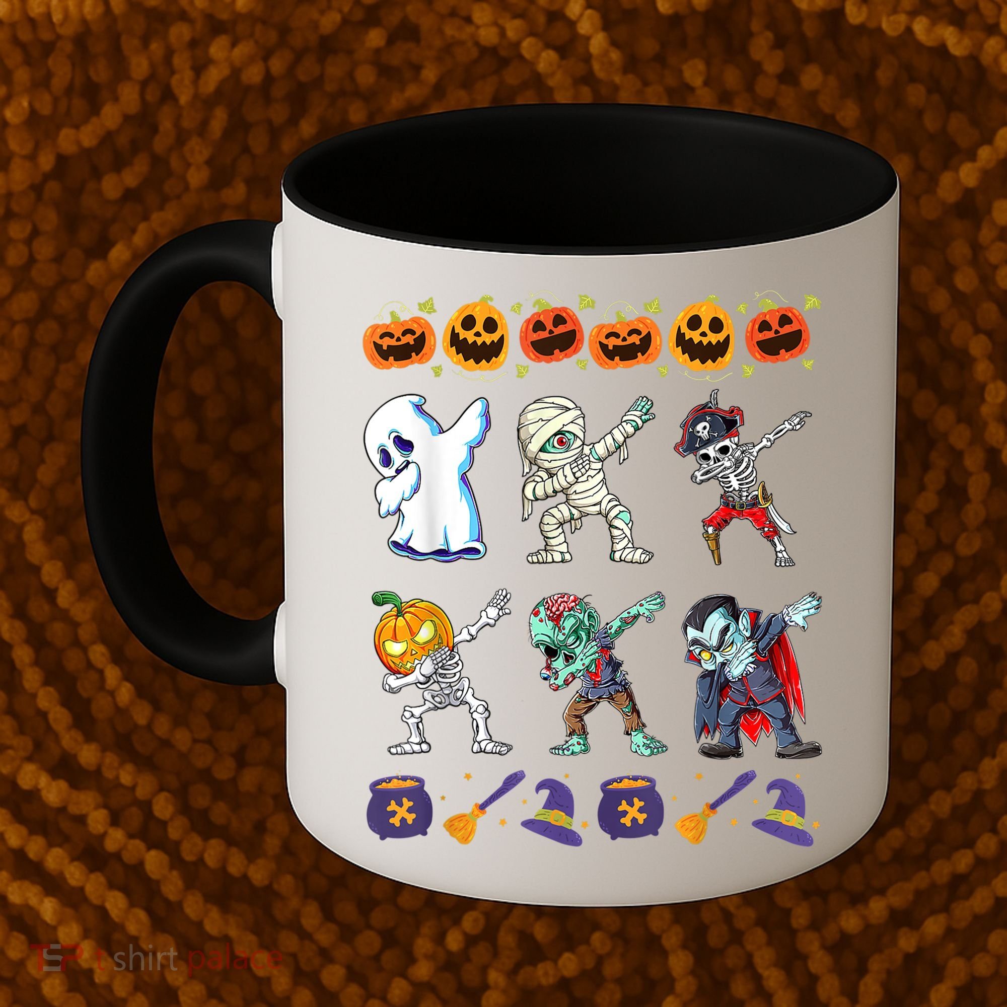 Dabbing Halloween Boys Skeleton Zombie Scary Pumpkin Mummy Coffee Mug