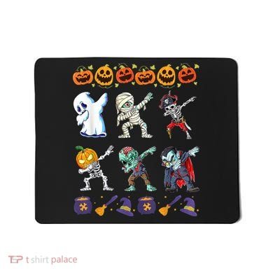 Dabbing Halloween Boys Skeleton Zombie Scary Pumpkin Mummy Mousepad