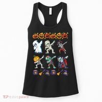 Dabbing Halloween Boys Skeleton Zombie Scary Pumpkin Mummy Women's Tank Top thumb 0