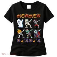 Dabbing Halloween Boys Skeleton Zombie Scary Pumpkin Mummy Women's T-Shirt thumb 0