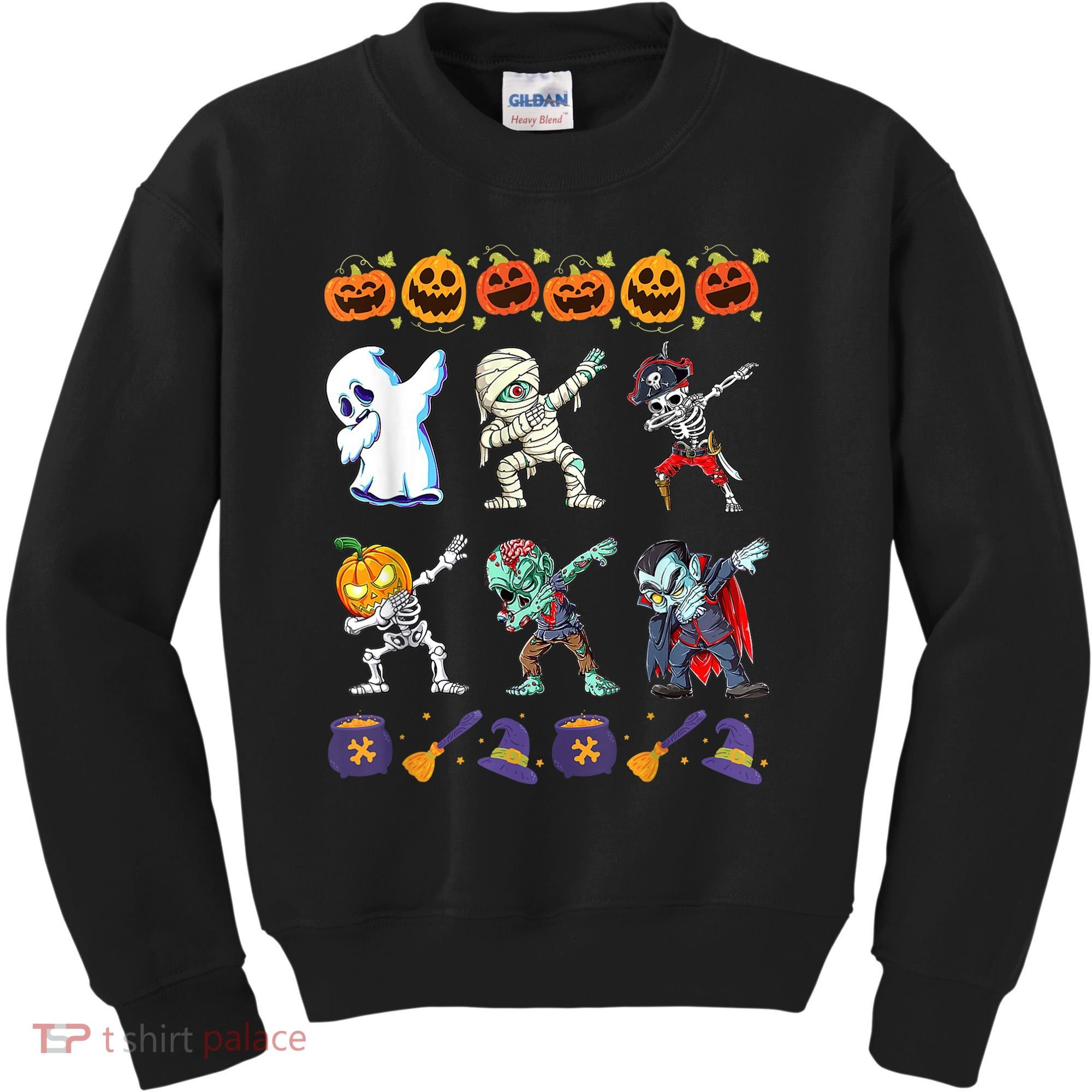 Dabbing Halloween Boys Skeleton Zombie Scary Pumpkin Mummy Kids Sweatshirt