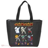 Dabbing Halloween Boys Skeleton Zombie Scary Pumpkin Mummy Tote Bag thumb 0