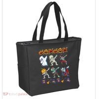 Dabbing Halloween Boys Skeleton Zombie Scary Pumpkin Mummy Tote Bag thumb 2