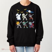 Dabbing Halloween Boys Skeleton Zombie Scary Pumpkin Mummy Women's Sweatshirt thumb 0