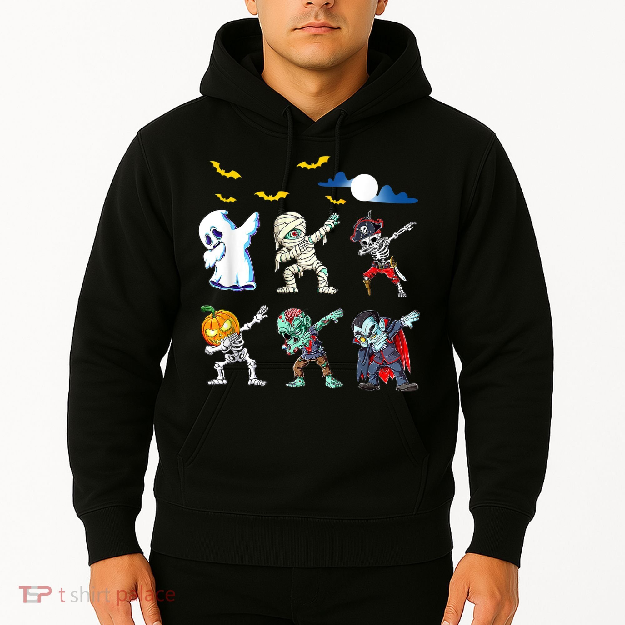 Dabbing Halloween Boys Skeleton Zombie Scary Pumpkin Mummy Hoodie