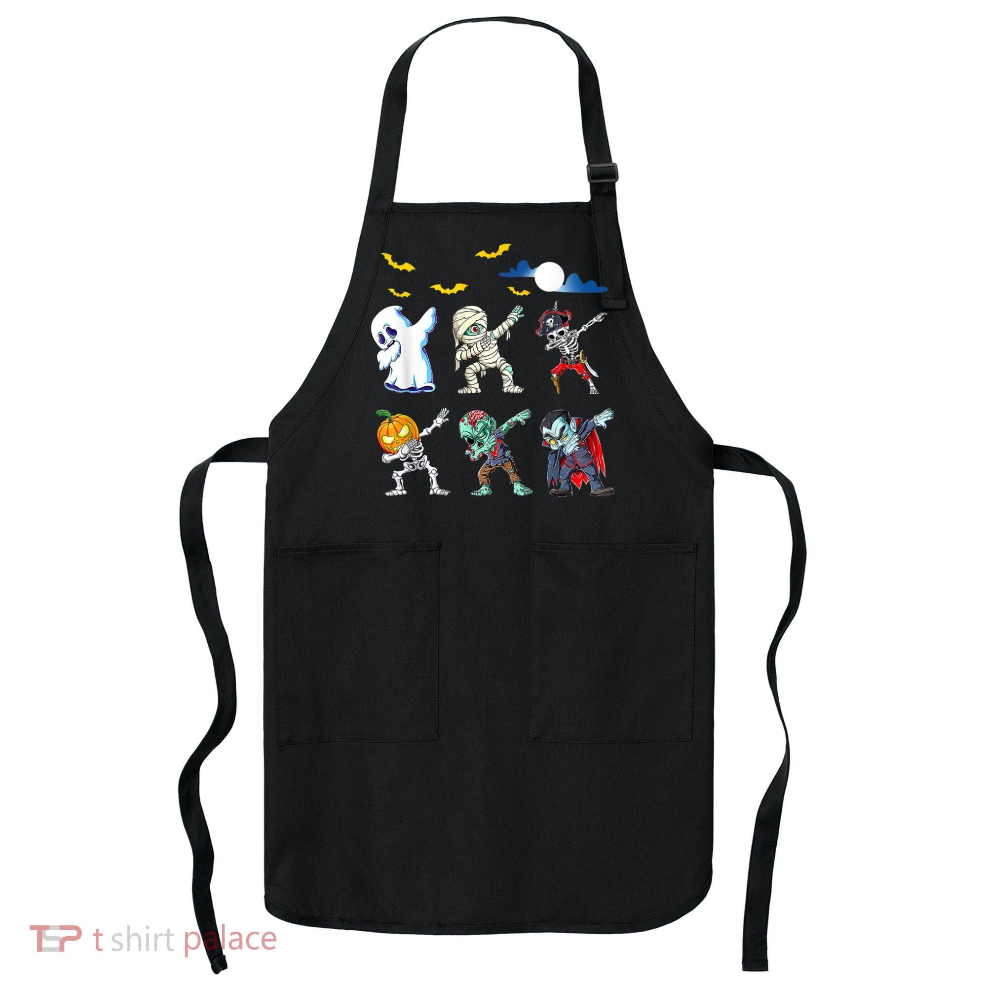 Dabbing Halloween Boys Skeleton Zombie Scary Pumpkin Mummy Apron
