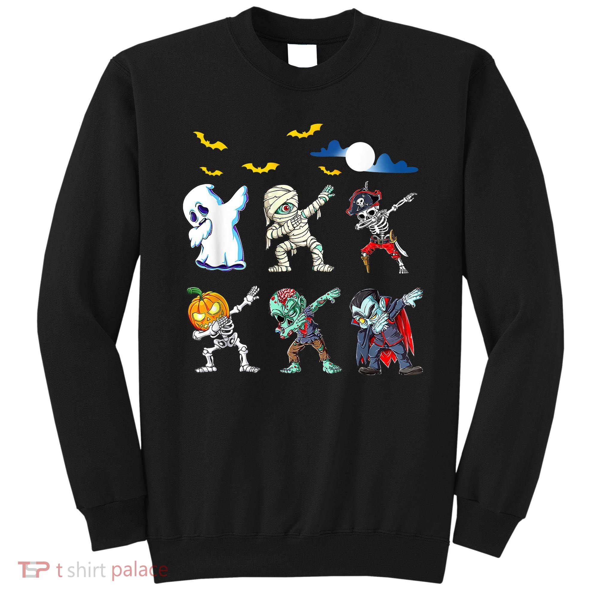 Dabbing Halloween Boys Skeleton Zombie Scary Pumpkin Mummy Sweatshirt