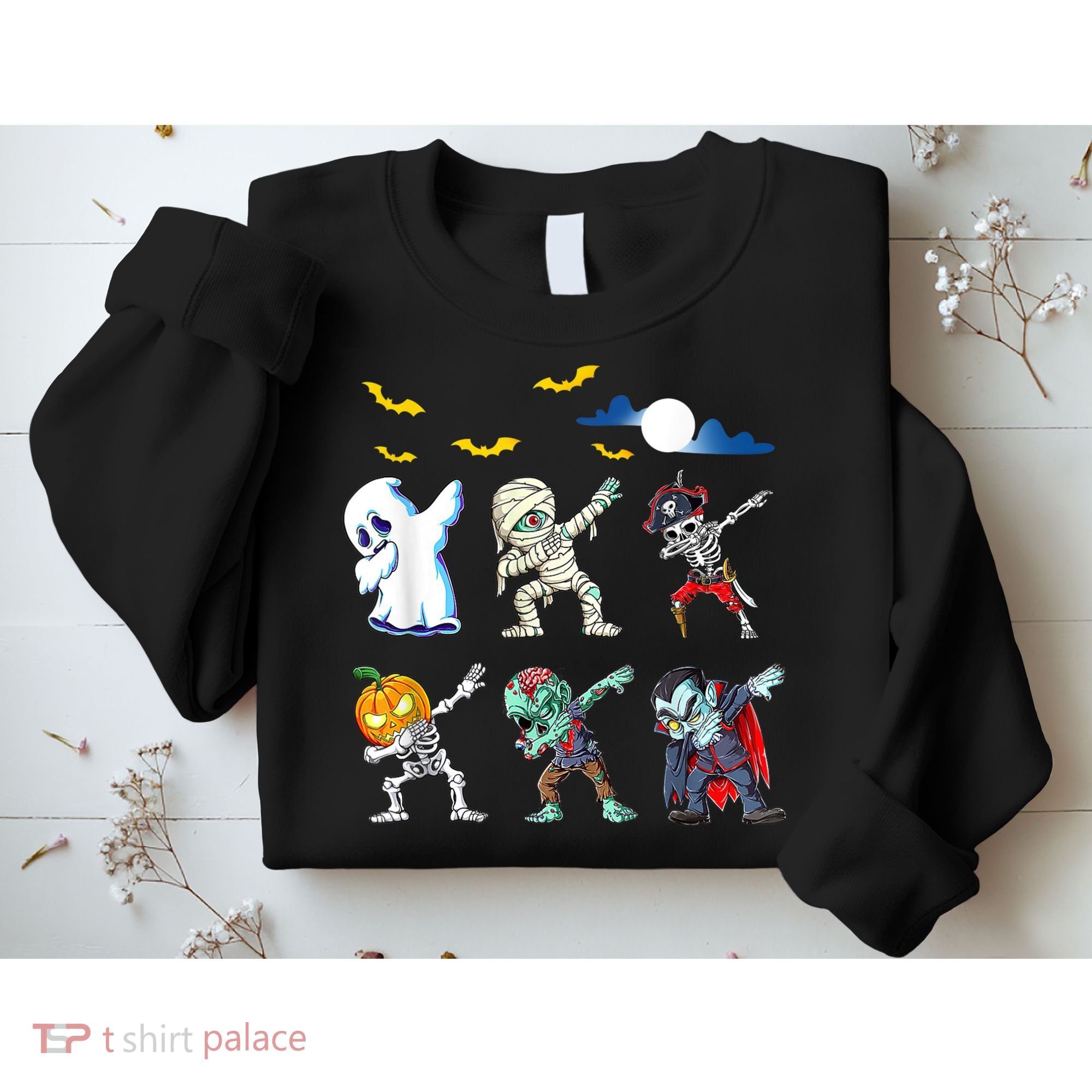 Dabbing Halloween Boys Skeleton Zombie Scary Pumpkin Mummy Sweatshirt